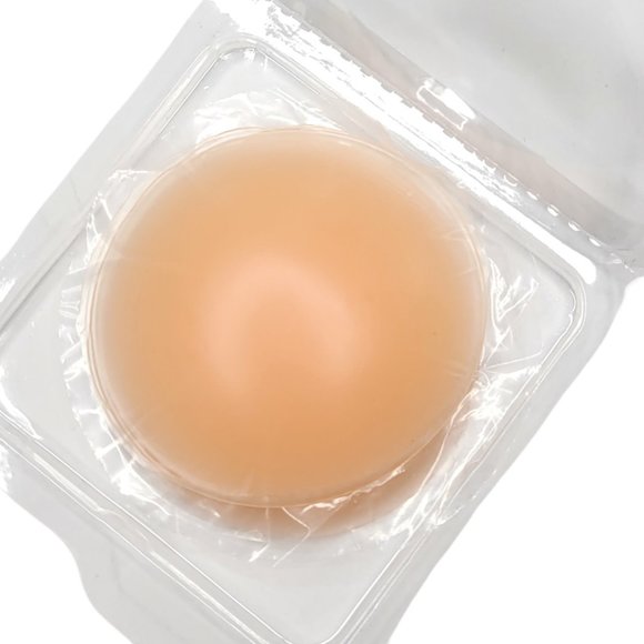 Silicone Circle Shaped Round Nipple Covers Nude - Picture 3 of 7